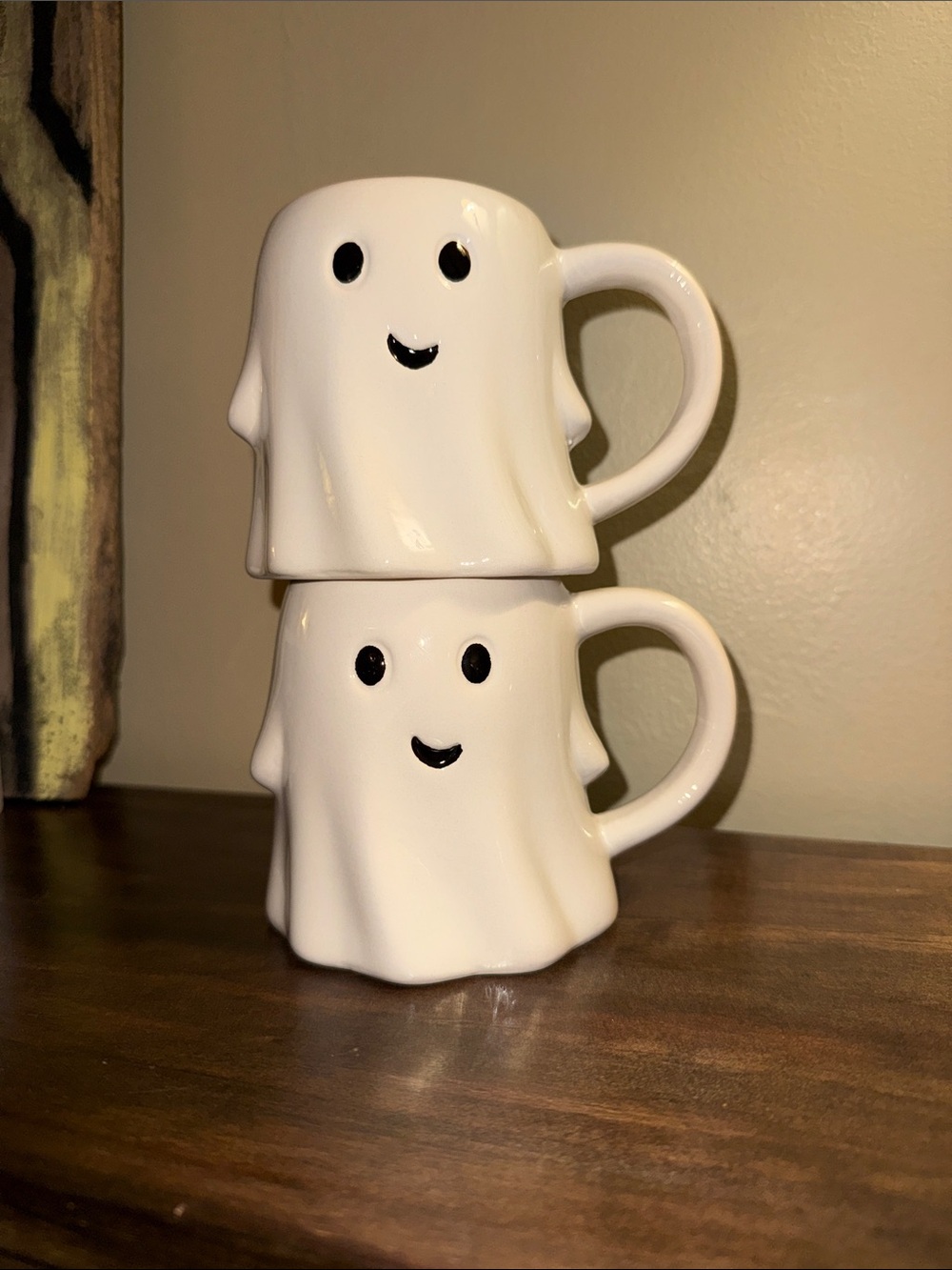 Ghost Ceramic Coffee Mugs 2pc Set - Picture 2 of 3